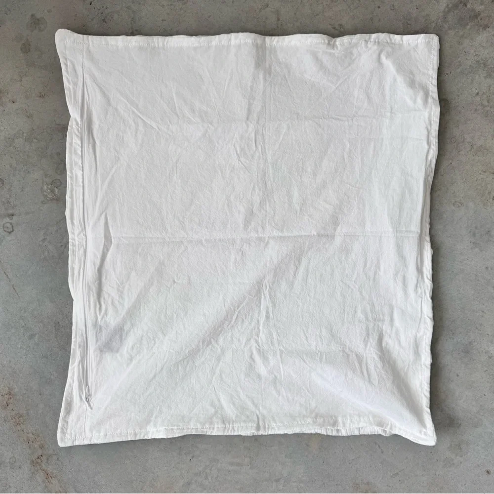 White Sand South Seas European Sham White Textured Cotton SINGLE SHAM